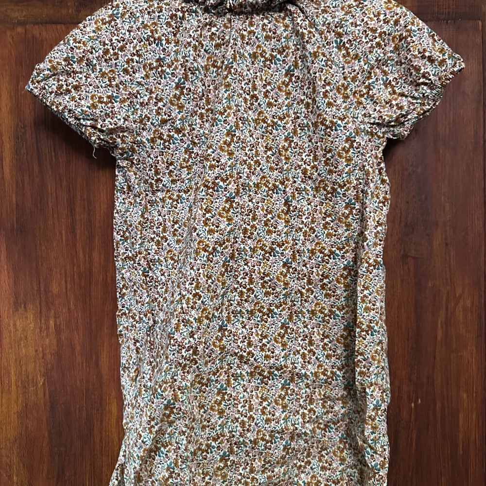 H&M Cream Fitted Dress with Peter Pan Collar